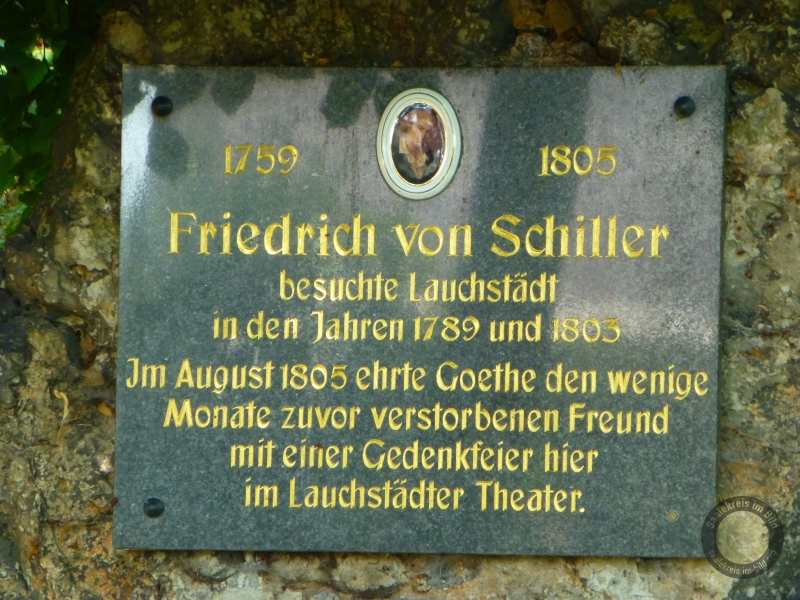 Denkmal für Friedrich Schiller am Kurpark in Bad Lauchstädt im Saalekreis