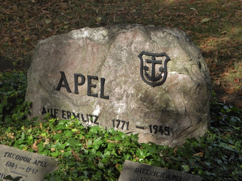 Grabstätte der Familie Apel in Ermlitz (Schkopau) im Saalekreis