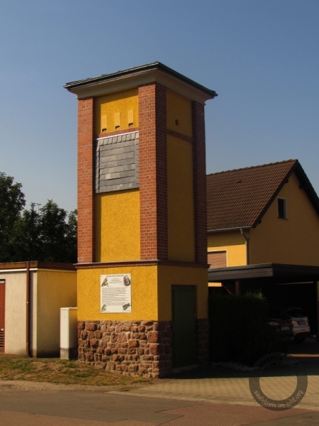 Trafoturm (Artenschutzturm) in Burgliebenau (Schkopau) im Saalekreis