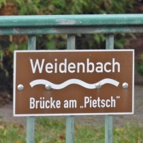 Brücke am Pietsch in Obhausen (Weida-Land) im Saalekreis