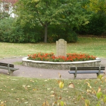 Völkerschlachtdenkmal im Stadtpark in Mücheln im Saalekreis