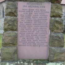 Kriegerdenkmal (Erster und Zweiter Weltkrieg) in Alberstedt im Saalekreis