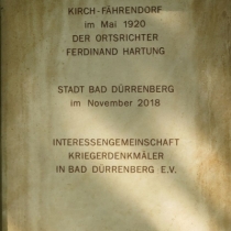 Kriegerdenkmal Erster Weltkrieg in Kirchfährendorf (Bad Dürrenberg) im Saalekreis