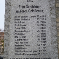 Kriegerdenkmal (Erster Weltkrieg) in Unterfarnstädt (Weida-Land) im Saalekreis