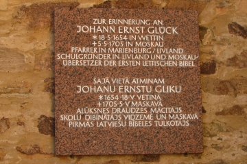 Gedenktafel für Johannes Ernst Glück im Saalekreis